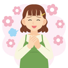 安心した妊婦＿線なし