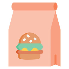 Food pack flat icon. Can be used for digital product, presentation, print design and more.