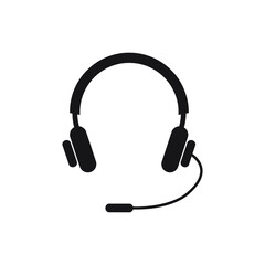 Headphone icon on white background. Vector illustration