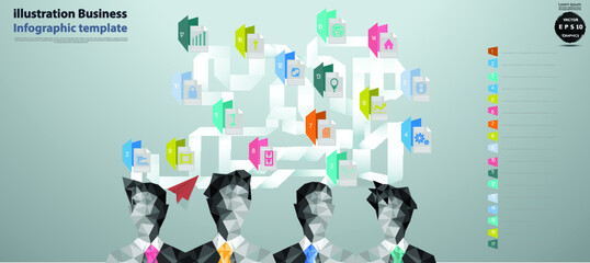 technology contact communicate  - think creativity design modern  Idea and concept vector illustration.