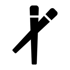 chopsticks glyph icon