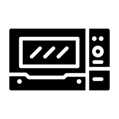 microwave glyph icon