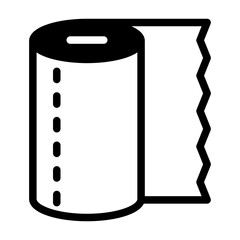 paper towel glyph icon