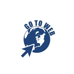 Url icon. Internet symbol. Go to web icon isolated on white background