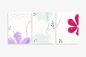 floral abstract vector template set