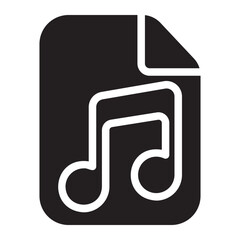 music file glyph icon