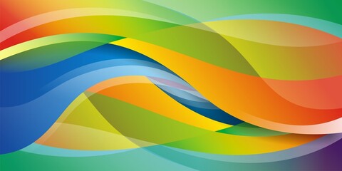Abstract wavy background in colorful gradient color design concept