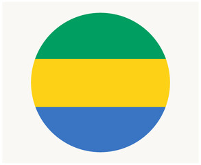 Gabon Flag National Africa Emblem Icon Vector Illustration Abstract Design Element