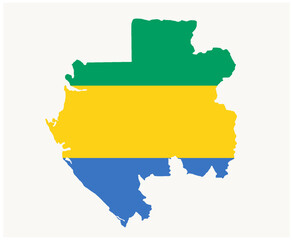 Gabon Flag National Africa Emblem Map Icon Vector Illustration Abstract Design Element