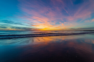 sunset over the sea