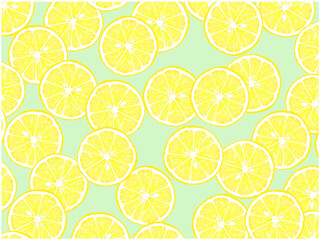 レモンスライスの背景②ランダム_黄緑背景