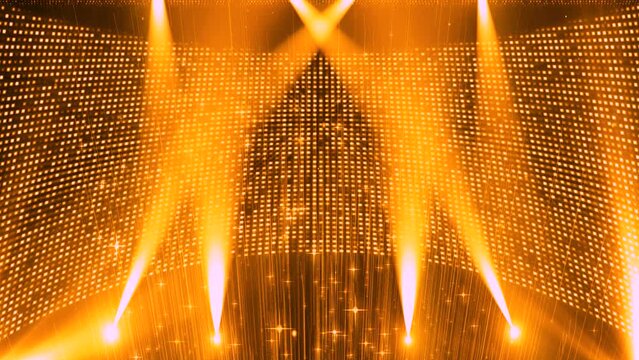 Aesthetic particle stage lighting performance background.