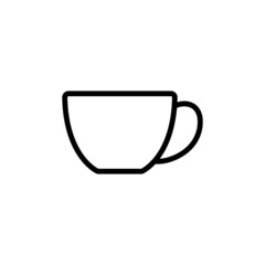 Mug Icon Vector Isolated on White Artboard