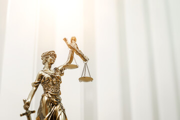 The Statue of Justice - lady justice or Iustitia / Justitia the Roman goddess of Justice