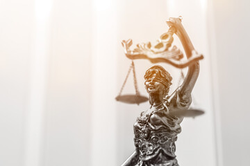 The Statue of Justice - lady justice or Iustitia / Justitia the Roman goddess of Justice