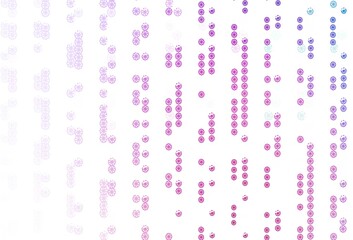 Light Pink, Blue vector cover with beautiful snowflakes.