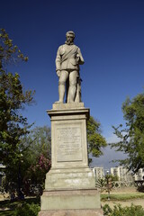 Obraz premium Monument to Don Pedro de Valdivia. Santiago, Chile