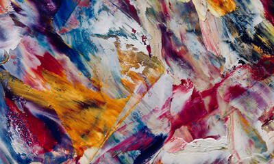 Colorful abstract background wallpaper. Modern motif visual art. Mixtures of oil paint. Trendy hand painting canvas. Wall decor and Wall art prints Idea. 3D Texture. Art object	