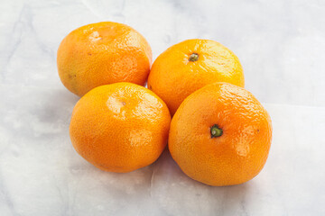 Fresh ripe juicy yellow mandarin