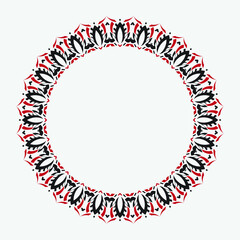 round frame on a white background with modern color