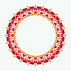 Obraz premium round frame on a white background with modern color