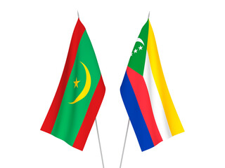 Union of the Comoros and Islamic Republic of Mauritania flags