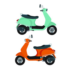 scooter isolated on white