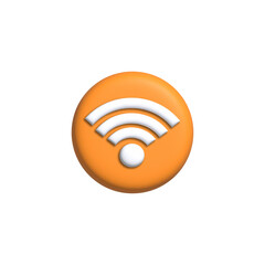 illustration of the wi-fi 3d render icon