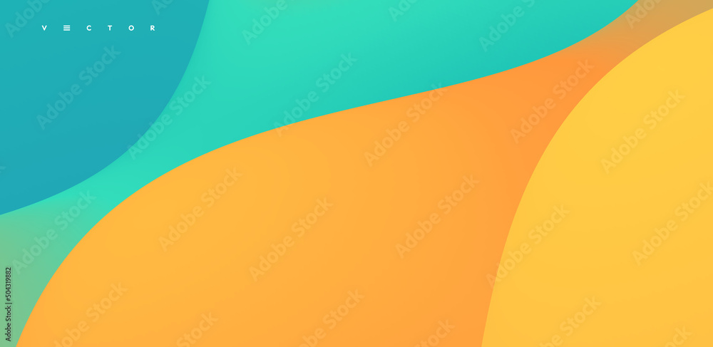 Canvas Prints abstract wavy background with modern gradient colors. trendy liquid design. motion sound wave. vecto