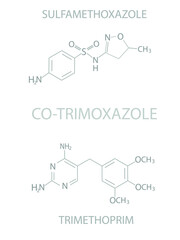 Co-trimoxazole molecular skeletal chemical formula.	