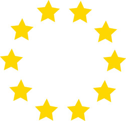 Stars in circle icon. European union flag symbol. Euro icon vector. Gold stars in circle. Stars in circle icon vector illustration design