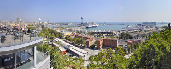 Fototapeta premium Barcelona View from Montjuic hill