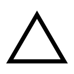 Triangle shape icon vector symbol outline stroke for creative graphic design ui element in a pictogram illustration