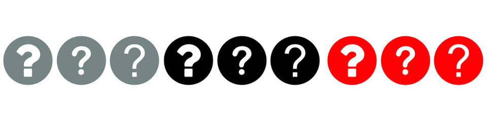 Question mark icon vector set. Help illustration sign collection. FAQ symbol.