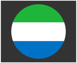 Sierra Leone Flag National Africa Emblem Icon Vector Illustration Abstract Design Element