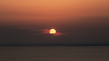 A beautiful and peaceful sunset at the lake