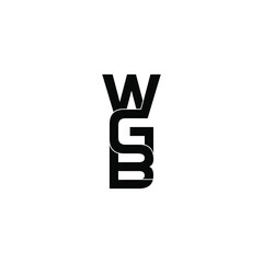wgb letter original monogram logo design