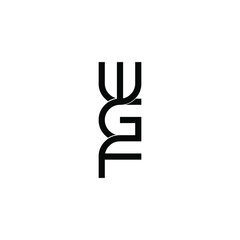 wgf letter original monogram logo design