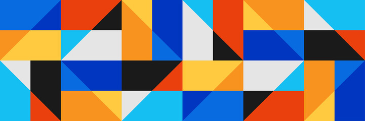 Minimal geometric design banner background, vector template