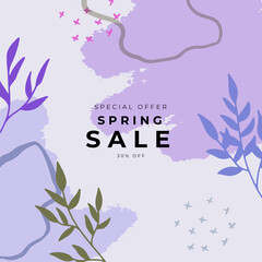 Set of floral spring summer fall universal artistic templates. Good for greeting cards, invitations, flyers and other graphic design.