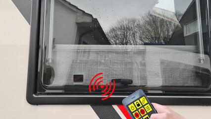 Contact of an alarm system on the window