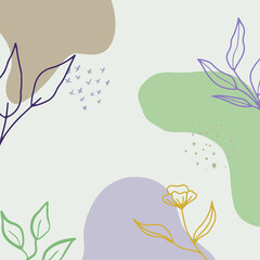 Spring summer fall sale banner background template with colorful flower.Can be use social media card, voucher, wallpaper, flyers, invitation, posters, brochure.