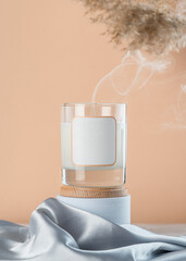 Template for scented candles. Candles fragrance for home