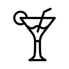 cocktail line icon