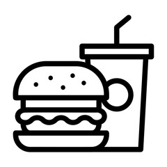 fast food line icon