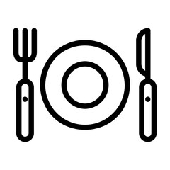 restaurant line icon