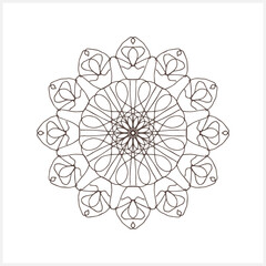 Mandala isolated. Coloring page book. Sketch vector stock illustration. EPS 10