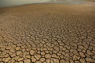 Cracked, parched land after a drought