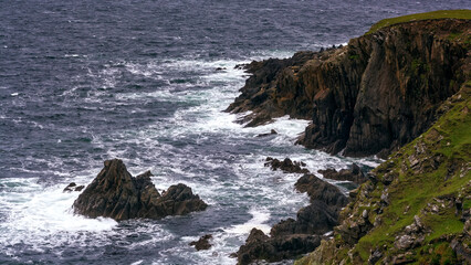 Fototapeta na wymiar Wild cliffs on Achill island in Ireland