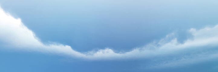 Blue sky with white cloud. The summer heaven is colorful clearing day Good weather and beautiful nature in the morning.